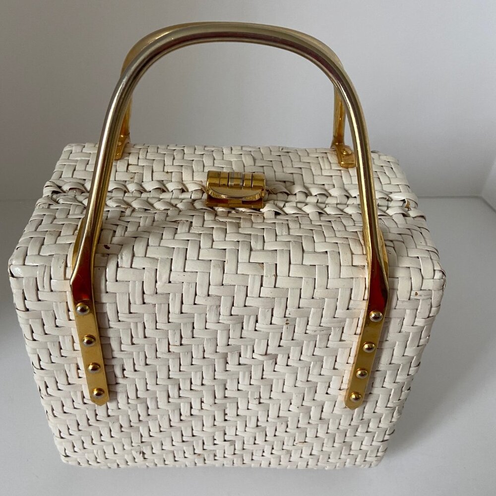 Vintage Rodo Straw Box Purse - Picture 3 of 4